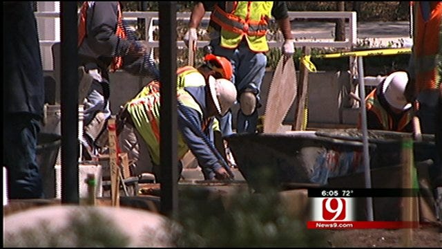 Crews Rushing To Finish Construction In Time For Upcoming Downtown Events