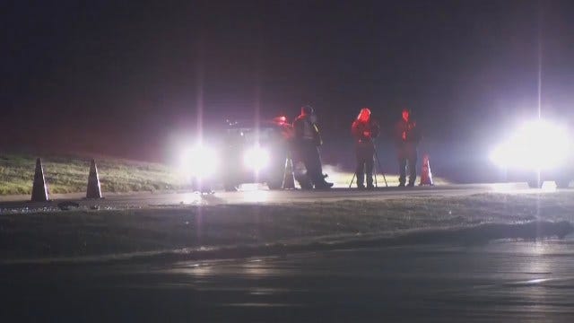 WEB EXTRA: Motorcycle Crash On Tulsa Tisdale Parkway