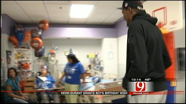 Kevin Durant Makes Disabled Boy's Birthday Wish Come True