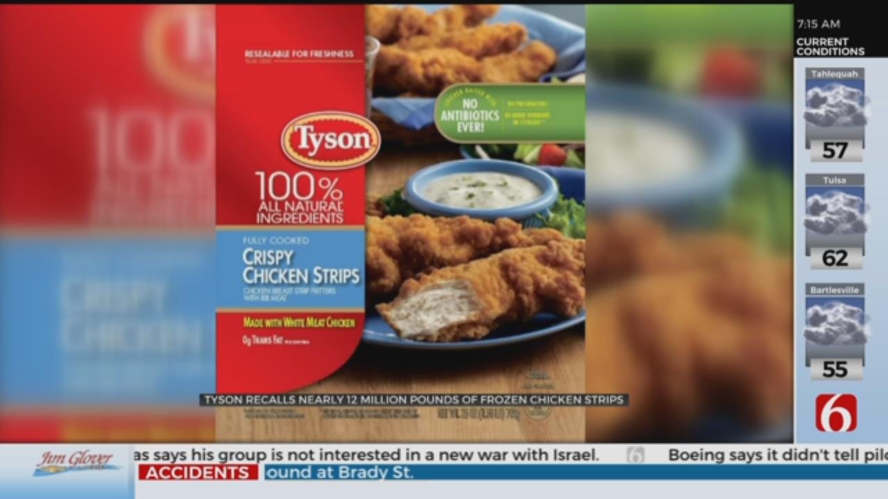 Tyson Recalls Nearly 12 Million Pounds Of Chicken Strips