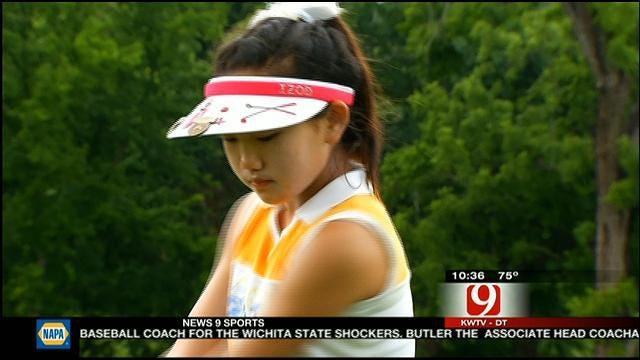 10-Year Old Golfer Competing In Women's Amateur Tournament