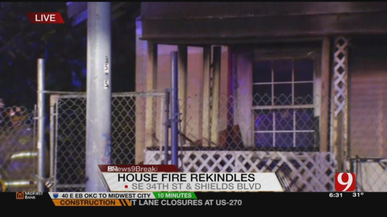 SE OKC House Fire Rekindles After Total Loss