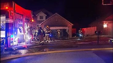 WEB EXTRA: Video From Scene Of Broken Arrow House Fire Early Tuesday
