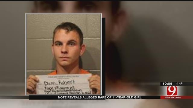 Note Reveals Alleged Rape Of 11-Year-Old Girl, OKC Man Arrested