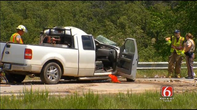 WEB EXTRA: Scenes From Fatality Wreck In Creek County