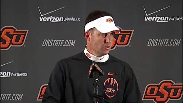 Mike Gundy After The Win In Bedlam
