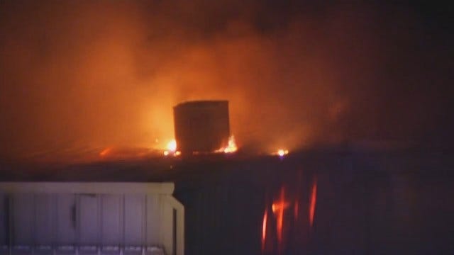 WEB EXTRA: Video From Scene Of Tulsa County Auto Shop Fire