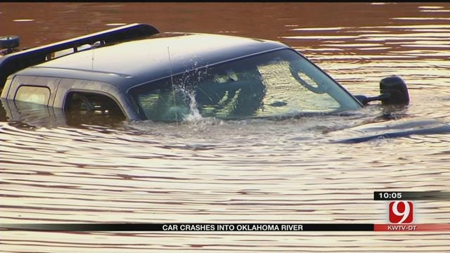 Vehicle Crashes Into Oklahoma River, 2 Taken To Hospital
