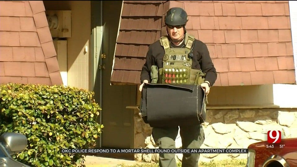 OKC Bomb Squad Responds To Possible Mortar Shell Outside Grove Apartments