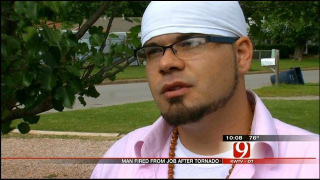 OKC Man Says He Was Fired For Leaving Work To Check On Family After Tornado