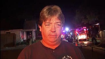 WEB EXTRA: Tulsa Fire District Chief Jim Long Talks About House Fire