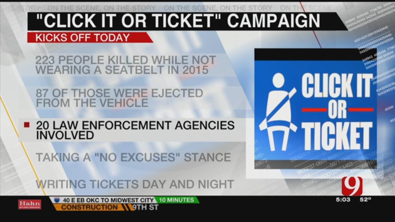 "Click It Or Ticket" Campaign Begins Nationwide Today