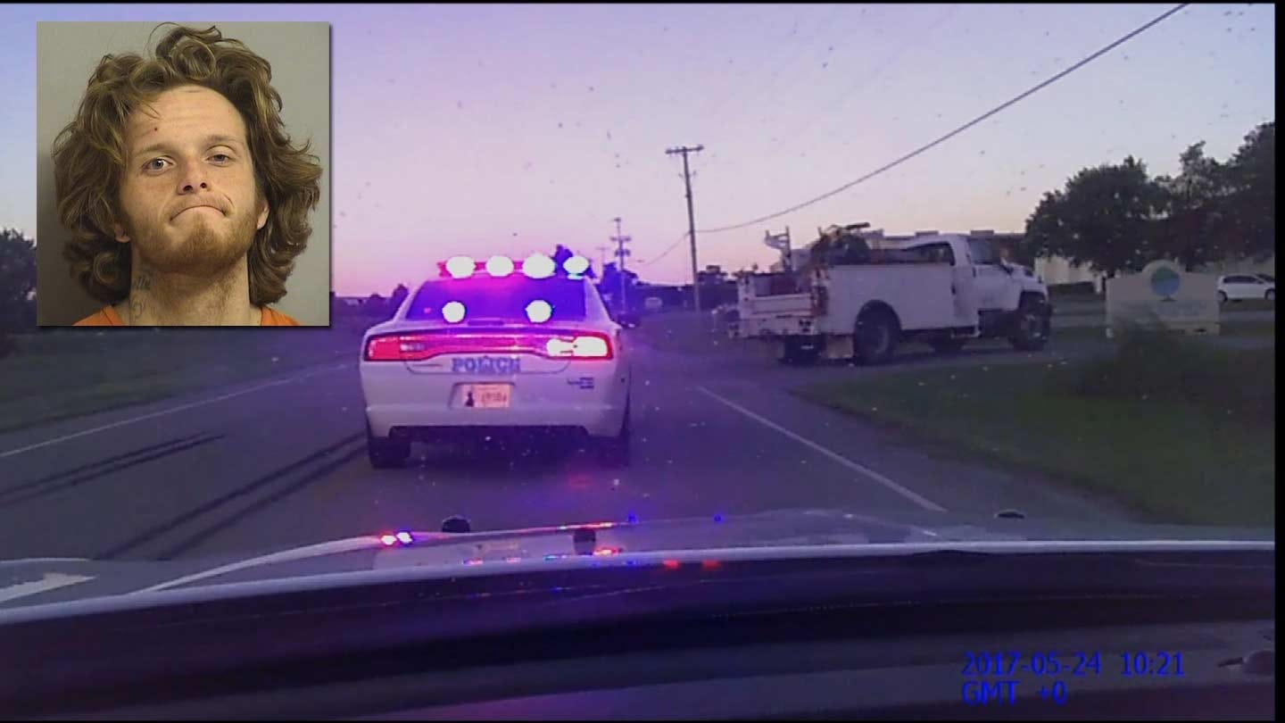 Dashcam Video Shows Chase Across Tulsa Airport With Fatal Crash Suspect