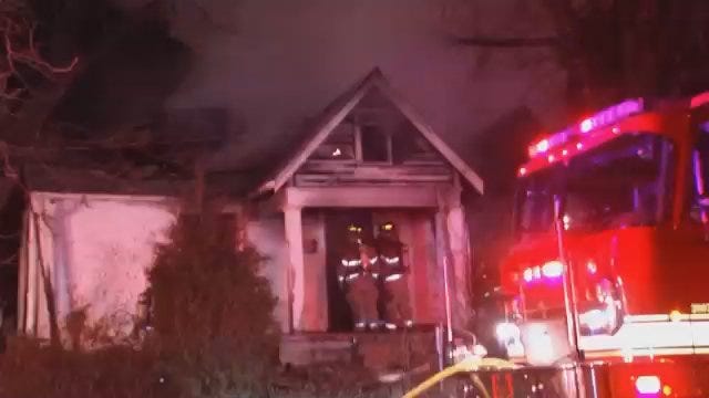 WEB EXTRA: Video From Scene Of Vacant Tulsa House Fire