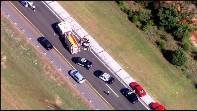 WEB EXTRA: SkyNews 9 Flies Over Accident Involving Semi And Pedestrian