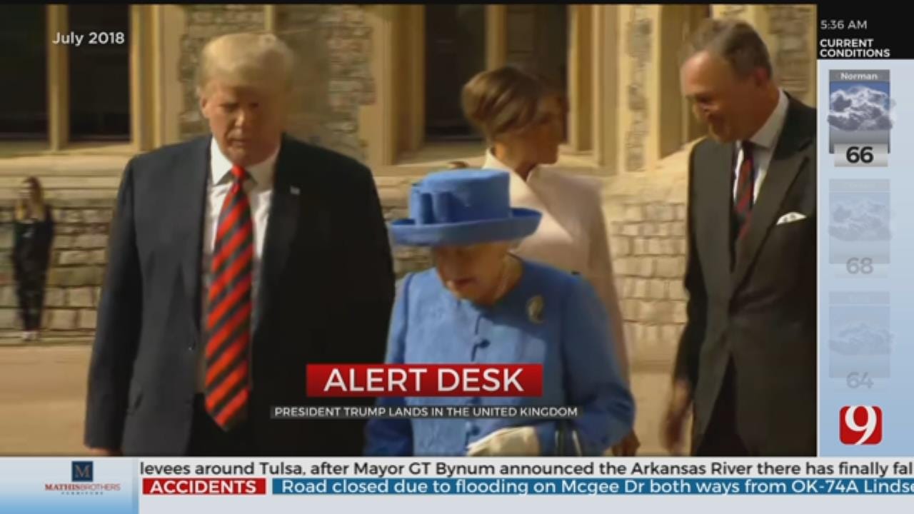 President Trump Lands In The United Kingdom For 1st State Visit