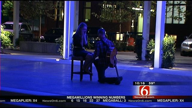 Man Pops The Question At Guthrie Green
