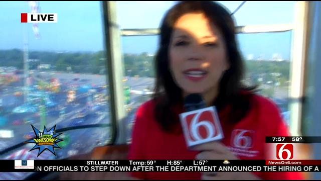 LeAnne Taylor Enjoys The View In The Sky Ride At The Tulsa State Fair