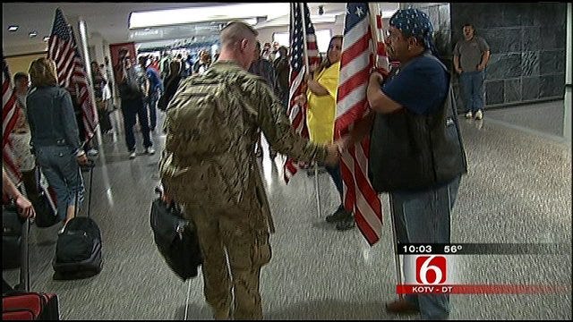 Friends, Family Proudly Welcome Home Green Country Soldier