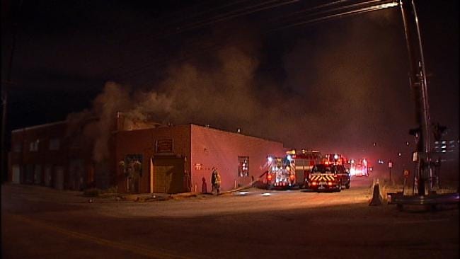 WEB EXTRA: Video From Scene Of North Tulsa Building Fire
