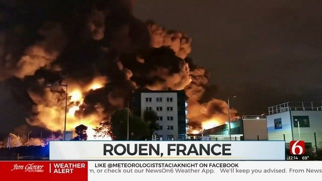WATCH: Fire Breaks Out At Chemical Plant In France