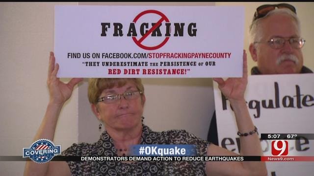 Demonstrators Take To The Capitol, Demand Action To Reduce Earthquakes
