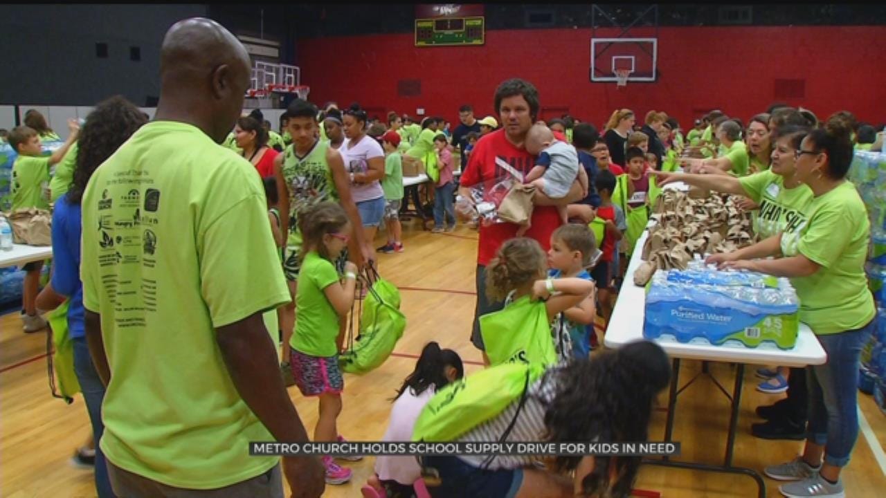 Oklahoma City Church Holds School Supply Drive For Children In Need