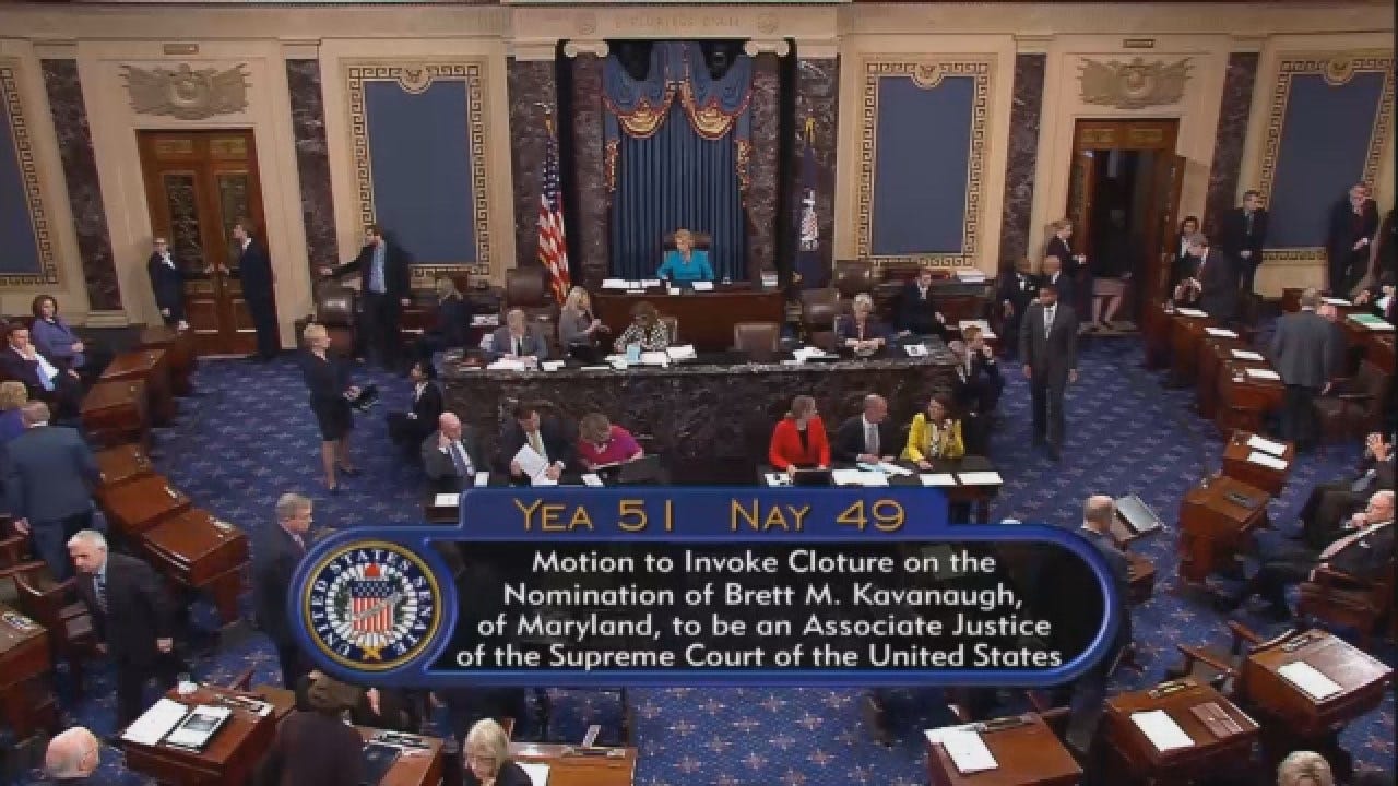 Senate Advances SCOTUS Nominee Brett Kavanaugh