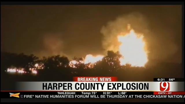 Natural Gas Pipeline Explodes In Harper County