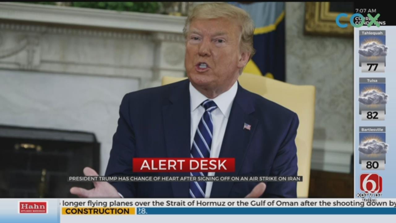 President Trump Calls Off Limited Strike On Iran For Unknown Reasons
