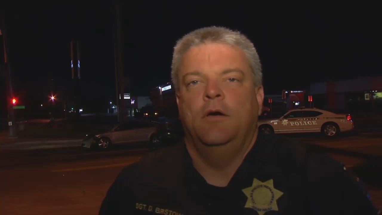WEB EXTRA: Tulsa Police Sgt. Darren Bristow Talks About Crash, Shots Fired