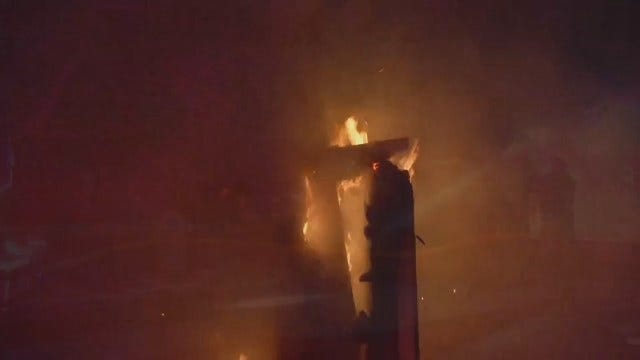 WEB EXTRA: Video From Scene Of Tulsa Home Chimney Fire