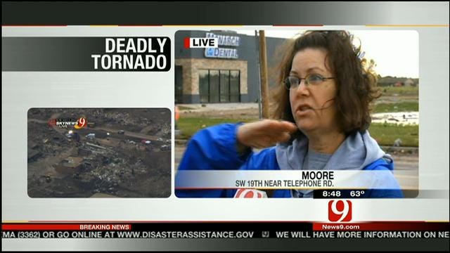 Woman Hops In Car To Escape Moore Tornado