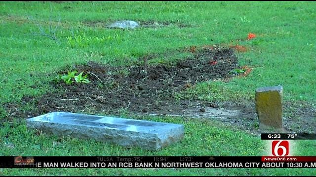 Headstones Damaged In Rogers County Cemetery Crash