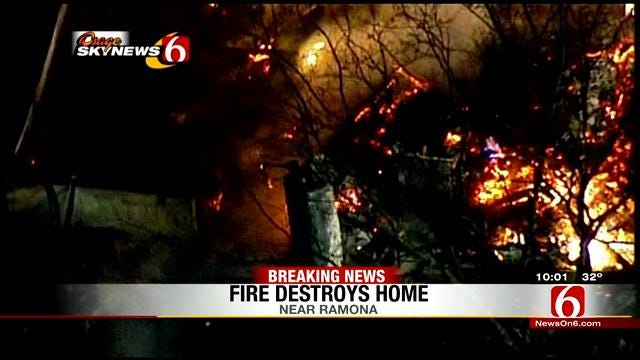Grass Fire Burns Home In Washington County