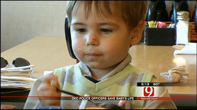 Two OKC Police Officers Honored Year After Saving Baby's Life
