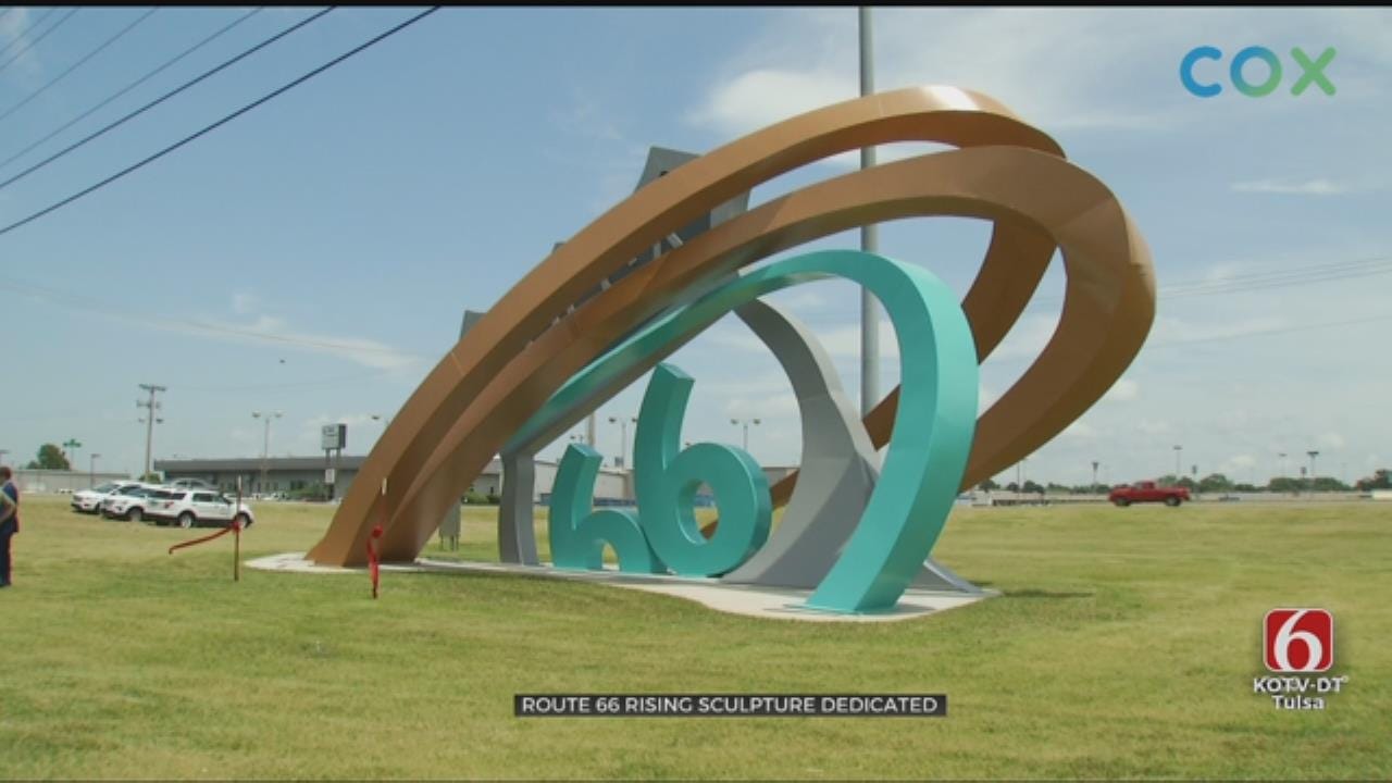 Route 66 Sculpture Opens in Tulsa