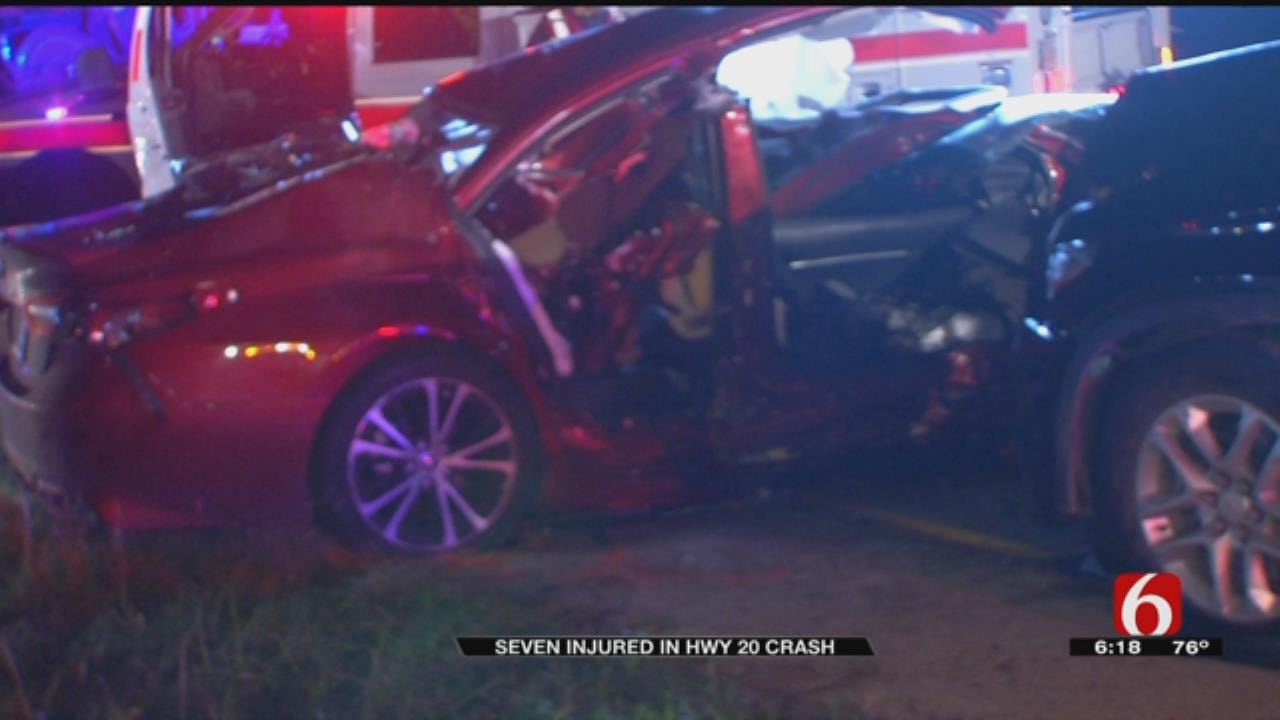 Seven Injured In Rogers County Crash