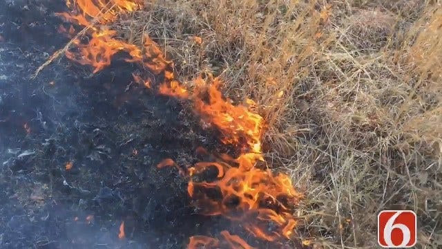 Darren Stephens Reports From Creek County Grass Fire