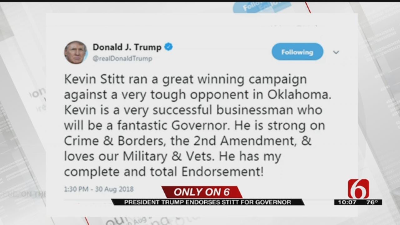 Trump Tweets Support For Stitt