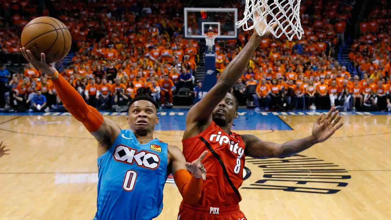 Westbrook Leads Thunder Past Trail Blazers, 120-108