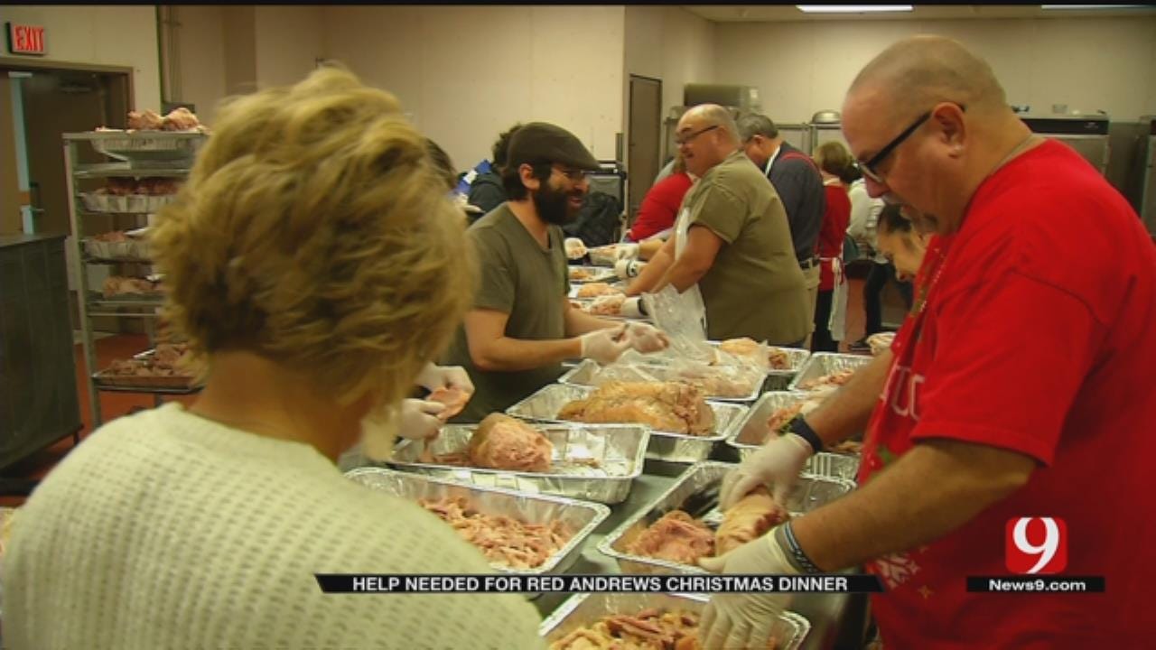 Volunteers Preparing To Feed Thousands At Annual Red Andrews Christmas Meal