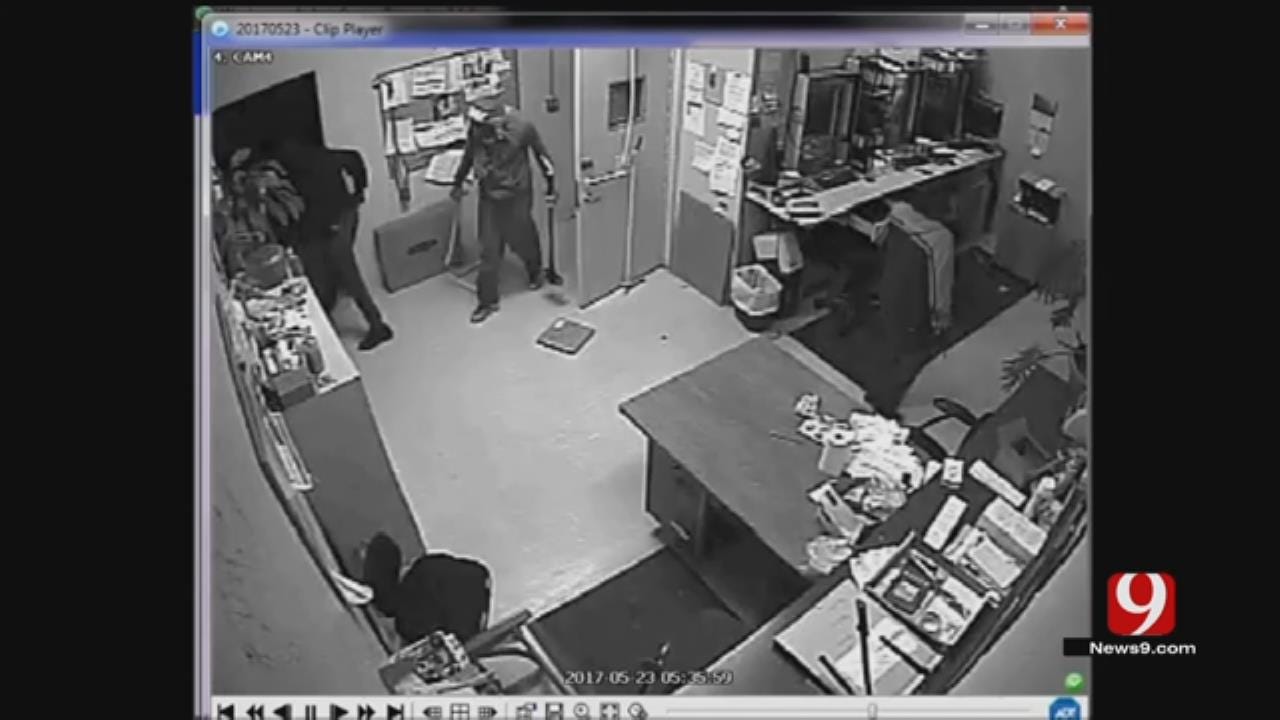 Camera Captures Smash-And-Grab Burglary At SW OKC Business