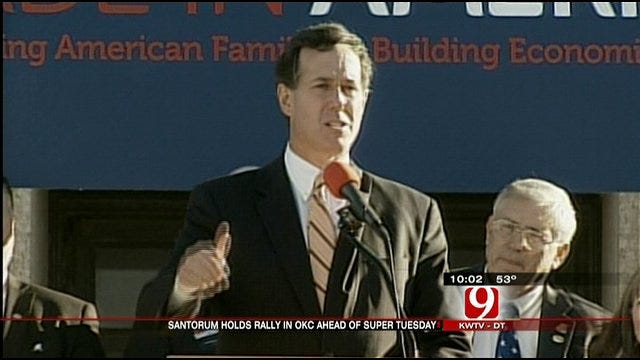 Santorum Stumps In OkC Days Before Primary Election