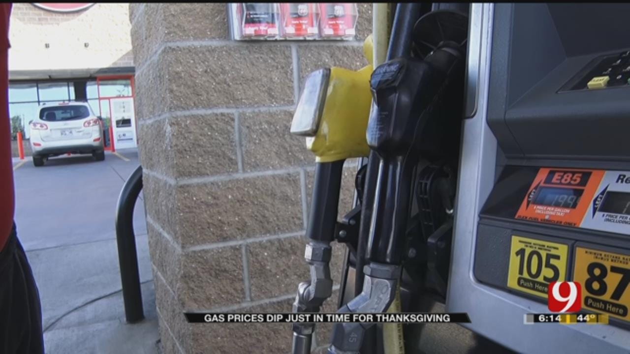 Gas Prices Expected To Remain Low For Thanksgiving Holiday