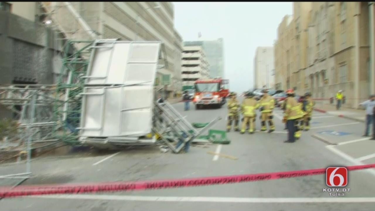 Tulsa Fire Department Update On Tulsa Scaffolding Collapse