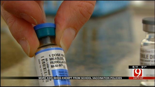 More Kids Being Exempt From School Vaccination Policies