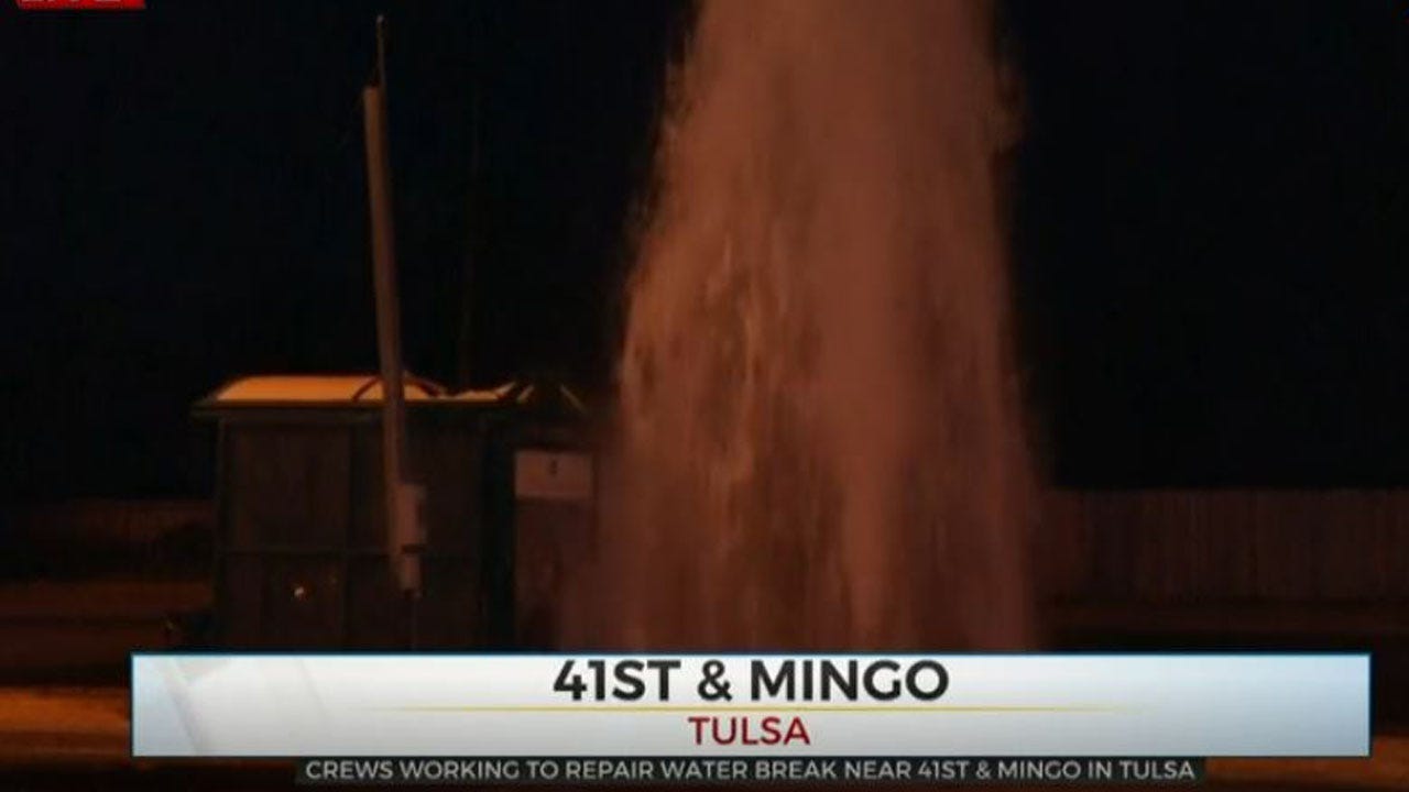 Crews Work To Repair Tulsa Water Break