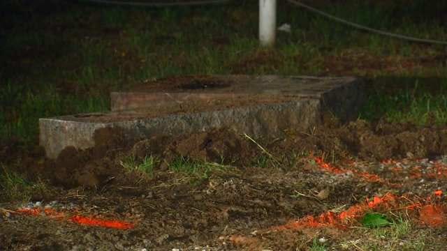 WEB EXTRA: Video Of Damage At Lone Elm Cemetery In Rogers County