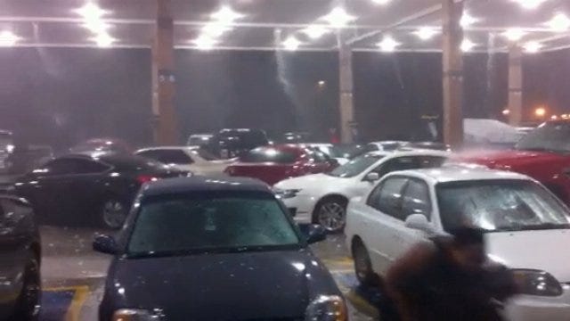 Dozens Take Shelter During Storm At Edmond Gas Station